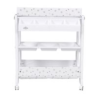 Table à langer bébé pliable avec armoire et table de bain intégrée, sac de rangement inclus – Meilleure vente