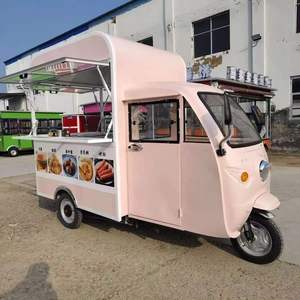 Triciclo Eléctrico Compacto para Alimentos, Carrito de Cocina Móvil de Acero Inoxidable de Tres Ruedas con Capacidad para 200 Unidades para Comida Callejera - Product Image 4