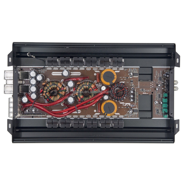 Class D Single Channel 1500W RMS 1ohm Mono Car Amplifier Module with Built-in Equalizer Aluminum Universal Fitment D1500