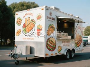 Chariot de restauration, café, traiteur, concession, remorque de restauration rapide, entièrement équipé, pizza, camion de cuisine de rue - Product Image 2