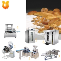Chaîne de production de pain électrique entièrement automatique la plus vendue, mélangeur de pâte, diviseur de pâte, équipement de boulangerie, cœur PLC, farine