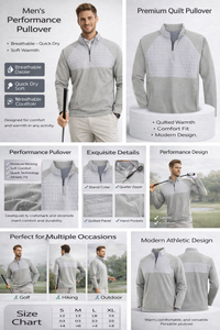 Fabricantes de Ropa Personalizada de Alta Calidad, Sudadera Deportiva de Golf con Cierre de Cremallera de 1/4, Lujosa y Ligera - Product Image 3