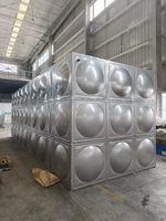 Réservoir d'eau en acier inoxydable 304 à structure stable, construit sur mesure pour la réserve d'eau des installations industrielles