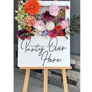 Nuovo Design fioriera in acrilico per la decorazione della festa nuziale cartello per gli ospiti del ricevimento di nozze