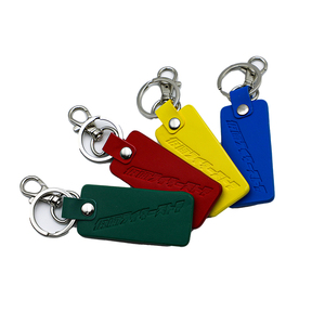 Multiple Material PU <b>Leather</b> Zinc Alloy Embossed Cartoon Character Colorful <b>Keychain</b> with LOGO on Back - Product Image 2