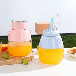 Licuadora de frutas inalámbrica recargable por USB de 7,4 V, exprimidor de 1L, Pajita de carcasa de vidrio eléctrica portátil de gran capacidad para aplicación de coche - Product Image 3