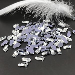 CY móng tay lớn đá flatback may keo trên móng tay hình thủ công sửa chữa nóng pha lê rõ ràng Giọt Nước Mắt thạch - Product Image 3