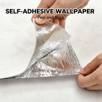 Papier peint auto-adhésif à texture de pierre véritable, installation facile sans colle, pour villa