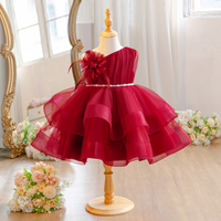 Vêtements pour enfants en paillettes moelleuses pour filles, robes mignonnes à fleurs pour filles, vêtements pour enfants, robe de princesse pour anniversaire