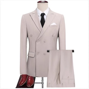 Abito da Uomo Elegante e di Lusso, Slim Fit, con Revers a Punta e Doppio Petto, 2 Pezzi, per Matrimoni, Sposi e Business, 9 Colori Solidi, OEM, Vendita all'Ingrosso - Product Image 5