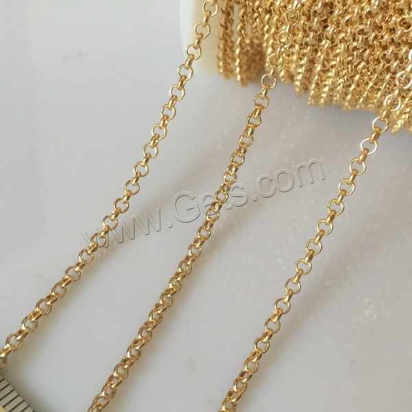 Sold by Meter Bulk Wholesale 2.25mm 14K Gold Filled Rolo Chain  1033235