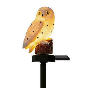 Lampe solaire LED extérieure rechargeable IP65 en forme <span class=keywords><strong>de</strong></span> hibou, étanche, en plastique, pour jardin, poteau décoratif, éclairage paysager, villa, cour - Product Image 1