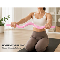 Barre de fitness incurvée 15LB en fer et silicone pour entraînement de force à domicile