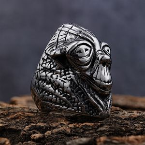 Anillos de Moda de Joyería Fina con Diseño de Tótem Religioso Punk, Estilo Película Alienígena, para Hombres y Mujeres - Product Image 2