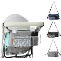 Sac à langer multifonctionnel avec logo personnalisé, grande capacité, sac de poussette pour les soins du bébé, organisateur de poussette, sac de maman