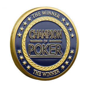 عملة تذكارية ثلاثية الأبعاد مطلية بالحديد على شكل بطاقات البوكر، تميمة حظ مطبوعة بالأشعة فوق البنفسجية، هدية تذكارية مخصصة للجمع - Product Image 2