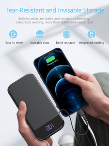 <span class=keywords><strong>Meilleures</strong></span> ventes 2025 – Batterie externe portable ultra-mince haute capacité 20000 mAh avec câble intégré et double port USB 20W à charge rapide <span class=keywords><strong>pour</strong></span> l'extérieur - Product Image 2