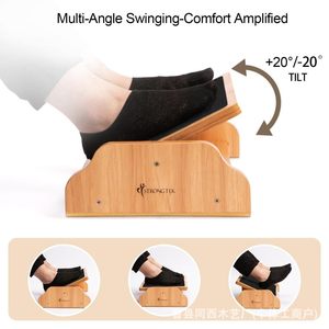 Solid Wood Footstool Bamboo Non-Slip Home <b>Office</b> <b>Stool</b> For Children Adults Elderly - Product Image 2