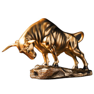 Escultura de resina de Toro Tauro de estilo nórdico, artesanía, decoración de animales para sala de estar, dormitorio, mueble de <span class=keywords><strong>TV</strong></span>, decoración del hogar - Product Image 1