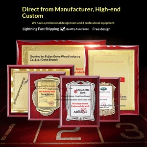 Targa di Autorizzazione in Lamina d'<span class=keywords><strong>Oro</strong></span>, Certificato d'Onore, Targa per Concessione, Placca Personalizzabile con Design Gratuito, Supporto in Legno per Medaglia - Product Image 5