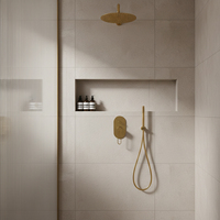 Système de mitigeur de douche thermostatique encastré avec levier unique et cartouche céramique pour une distribution d'eau uniforme, idéal pour l'hôtellerie