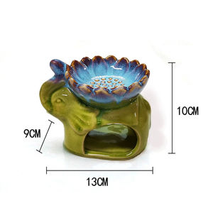 เครื่องหอมเซรามิกรูป<span class=keywords><strong>ช้าง</strong></span>ไทยที่จุดเทียนหอมระเหยกลิ่นหอมดอกบัวเครื่องอุ่นน้ำมันหอมระเหยพอร์ซเลนตะเกียงใส่เทียน<span class=keywords><strong>ชา</strong></span> - Product Image 2