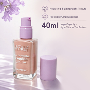 <span class=keywords><strong>Fond</strong></span> <span class=keywords><strong>de</strong></span> <span class=keywords><strong>teint</strong></span> liquide lumineux 6 couleurs Flower Secret Self-Love Natural <span class=keywords><strong>Skin</strong></span> 35ml. Anti-ternissement longue durée 12 heures. Teinte Inclusive - Product Image 4