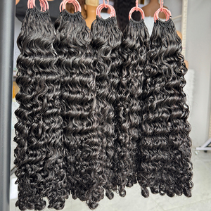 Cheveux bouclés birmans bohèmes en crochet, cheveux humains, couleur naturelle, boucles définies et douces pour les styles de cheveux au crochet - Product Image 1