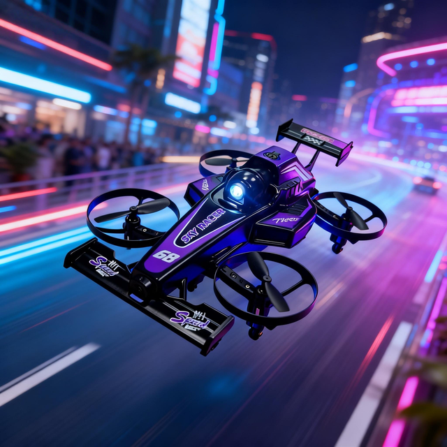 Land and Air Flying Car With Light Plastic Remote Control Racing Cars