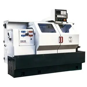 Yüksek hassasiyetli CK6156 otomatik torna eğimli yatak cnc torna ile 12 yaşam aracı cnc torna merkezi