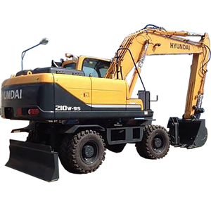 Mejor venta Corea 21ton Hyundai Robex210w excavadora de ruedas usadas buenas condiciones entrega rápida Excavadora hidráulica para la venta - Product Image 2