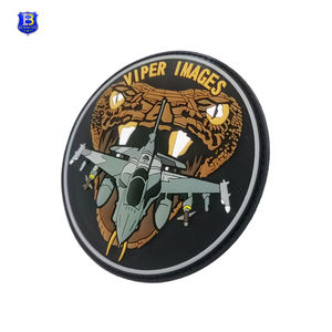 3DアニマルコブラバッジソフトPvcパッチカスタム飛行機エンボス加工ラバーロゴパッチ帽子用 - Product Image 4