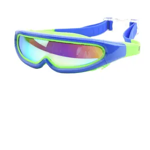 Çocuklar yüzücü gözlükleri çocuk karikatür yüzmek kapaklar kulak tak profesyonel yunus Boy gözlük su geçirmez şapka yüzme havuzu gözlük