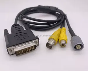 DVI male to RCA female aviation plug female and BNC female medical equipment wire