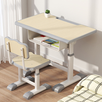 Meubles de bureau d'étude à prix direct d'usine pour adolescents ensemble de bureau et chaise pour adolescents chaise et table d'enfant en bois blanc pour salle de classe