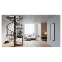 Escalier en colimaçon moderne PRIMA pour intérieur, design gain de place, robuste et sûr, avec main courante pour loft et villa