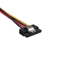 Cable de Alimentación HJX SATA15P a 4P HSG con Conectores de Encaje Dorados, Material de PVC de 90 mm, en Existencia