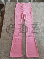 Ensemble de yoga 2 pièces pour femme : veste zippée à manches courtes et pantalon évasé, avec logo personnalisé, idéal pour les grandes tailles, pour la gym et le fitness