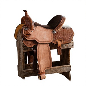 Selle d'équitation anglaise en cuir de buffle pur et bois BS International avec quincaillerie SUS304, couverture de selle écologique - Product Image 5
