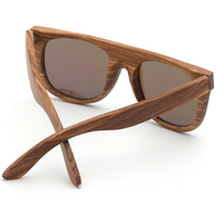 Lunettes de soleil unisexes en bois à monture carrée rétro polarisée, fabriquées à la main, en acétate d'ébène, marque personnalisée