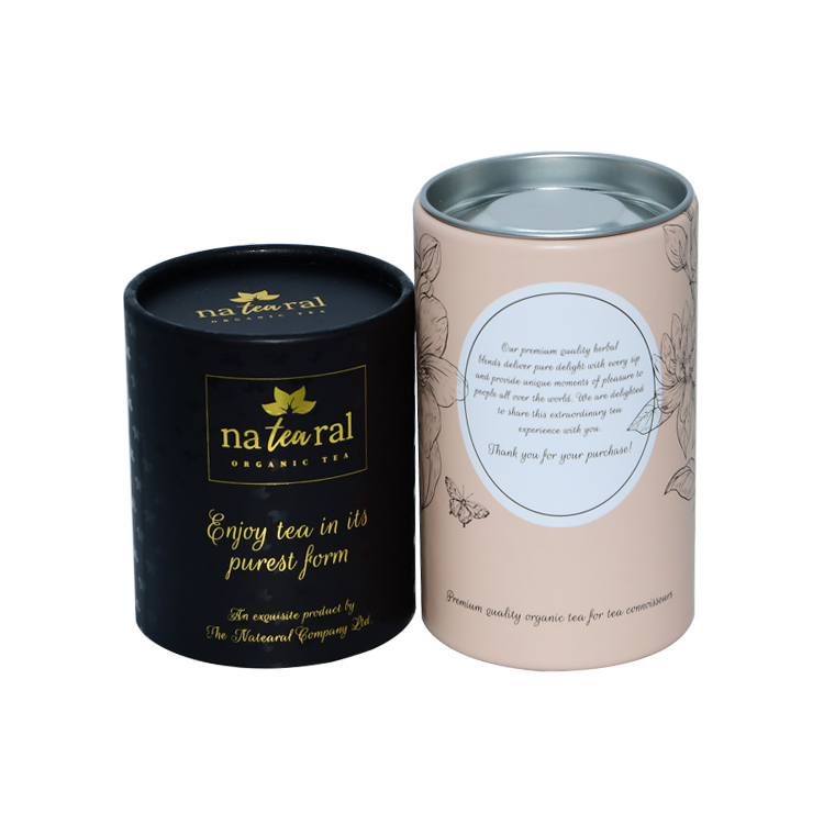 Cardboard Paper Tube Food Packaging Multifeatured Embossed Velvet Card Inserted