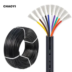 OEM UL2464 18AWG 20AWG 22AWG 8C 10CマルチコアエレクトロニクスケーブルPVCシース錫メッキ銅電線