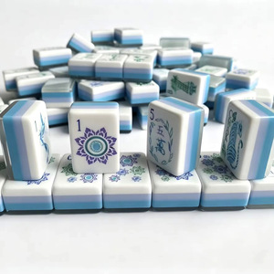 Mahjong américain en acrylique bleu glacé à quatre couches, une version nouvelle et améliorée pour l'exportation, plus épaisse et conçue pour un usage domestique - Product Image 3
