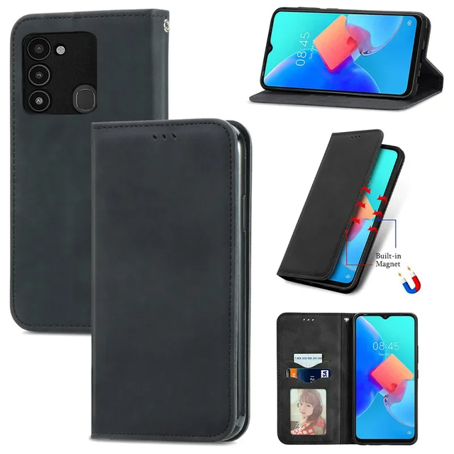 Flip Case for Tecno Spark 10 Pro Luxury Leather Magnetic Book Etui for Spark 20C 20 C 10C 8C 8 P 9T 9 Pro GO 2024 Wallet Funda