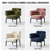 Fauteuil d'appoint en tissu chenille vert, fauteuil rembourré moderne, siège de salon confortable, mobilier de maison au design minimaliste moderne pour
