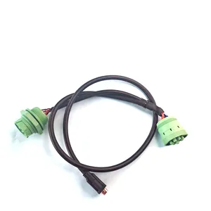 SAE J1939 Loại 2 Y Cáp 9 Pin Deutsch Nam Cắm Vào Nữ HD16-9-1939S-P080 Nối DB15 Nam Xe Tải Chẩn Đoán Cáp