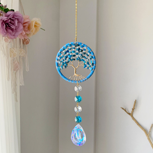 Venta al por mayor cristal suncatcher vida del árbol colgante vida del árbol suncatcher Super artesanía cristal curativo - Product Image 5