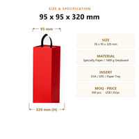 Boîte cadeau en papier pliable avec logo personnalisé et poignée en ruban pour emballage de bouteille unique, fabricant en gros