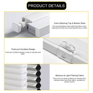 100% karartma kör 1.5 inç kumaş siyah renk yok sondaj petek kör odası için karanlık akülü hücresel pencere gölgeliği - Product Image 5