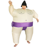 Nouvelle Performance violet Sumo Wrest costume gonflable drôle dessin animé poupée masque de Noël et ensemble de costumes